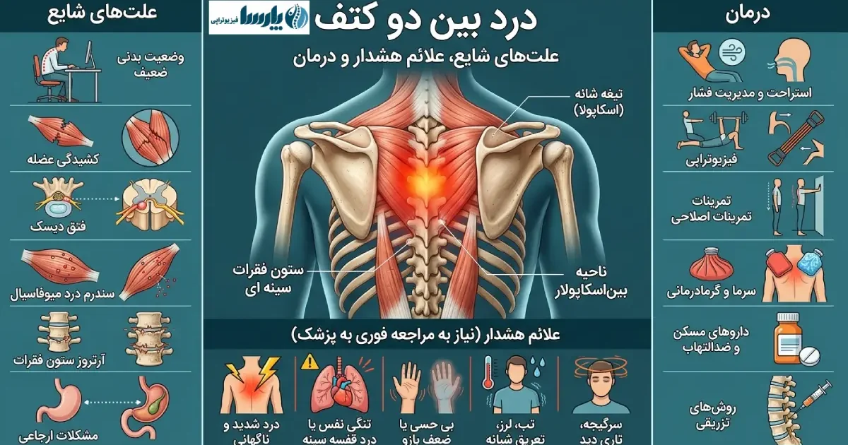 درد بین دو کتف علت های شایع، علائم هشدار و درمان